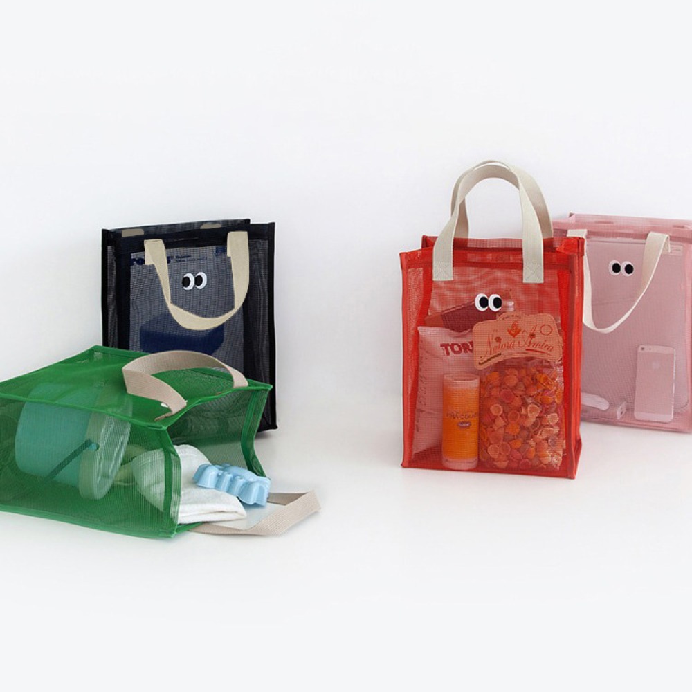 Tote Bag Beach - Duża torba plażowa z siateczkowej tkaniny,