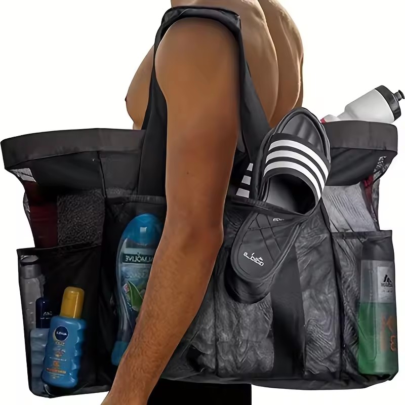 Tote Bag Beach - 1 szt. Bardzo duża siatkowa torba