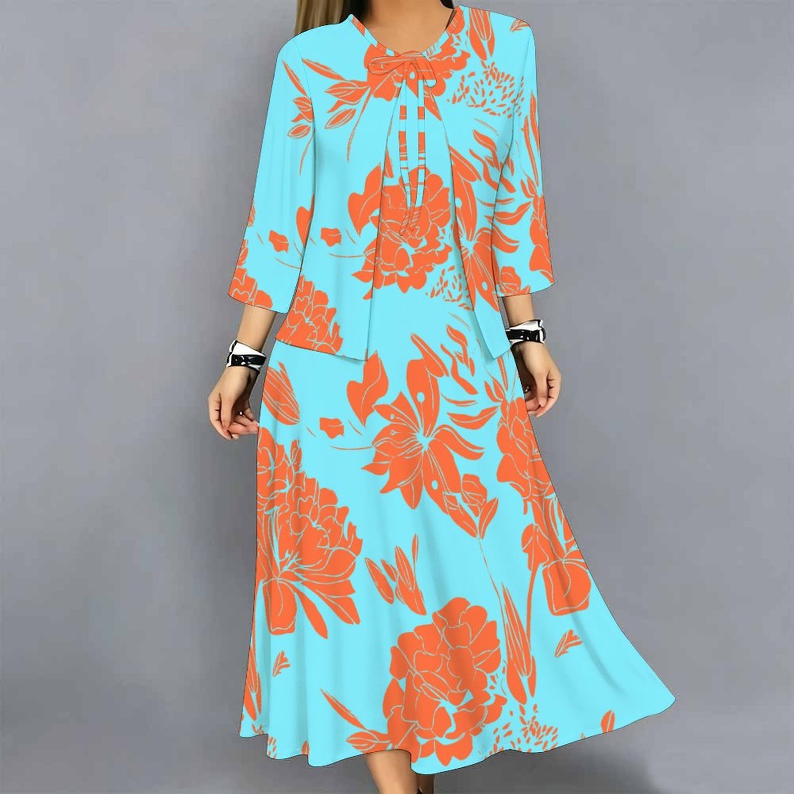 Damski dwuczęściowy zestaw suk – Midi Skirt Floral recenzja i cena