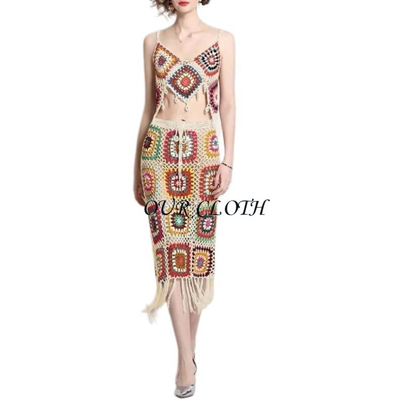 Damski, plażowy, szydełkowany, – Crop Top Crochet recenzja i cena