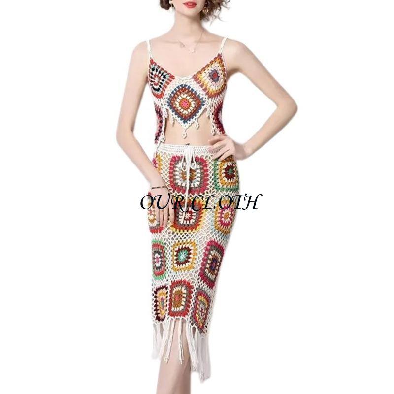 Damski, plażowy, szydełkowany, – Crop Top Crochet recenzja i cena