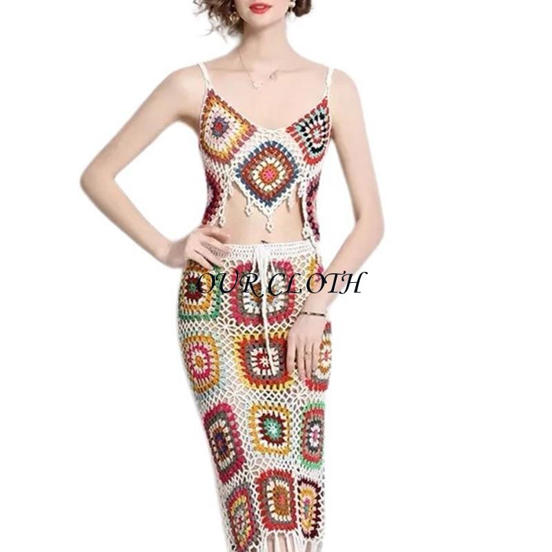 Damski, plażowy, szydełkowany, – Crop Top Crochet recenzja i cena