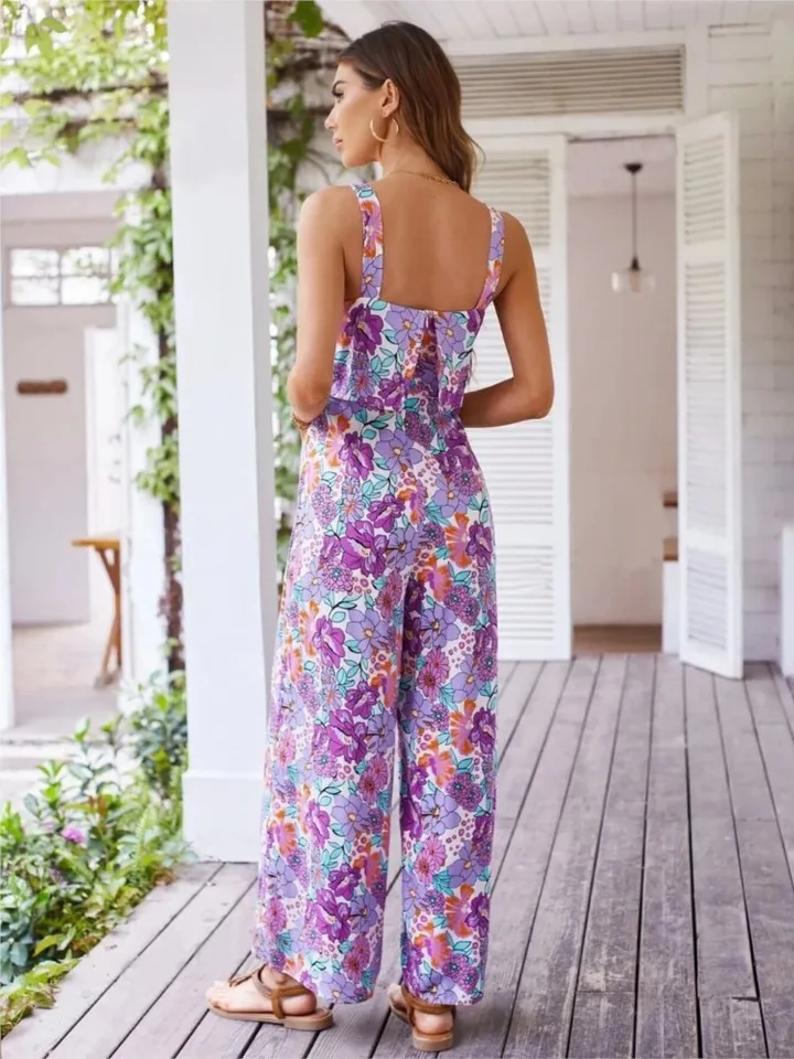 Elegancki długi kombinezon dam – Romper Floral Print recenzja i cena