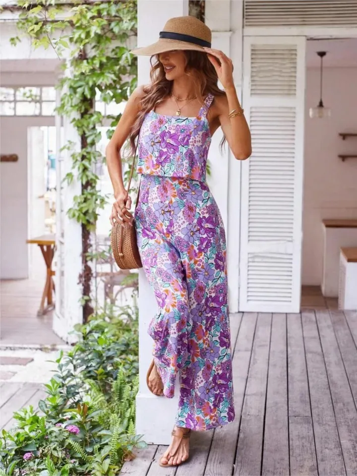 Elegancki długi kombinezon dam – Romper Floral Print recenzja i cena