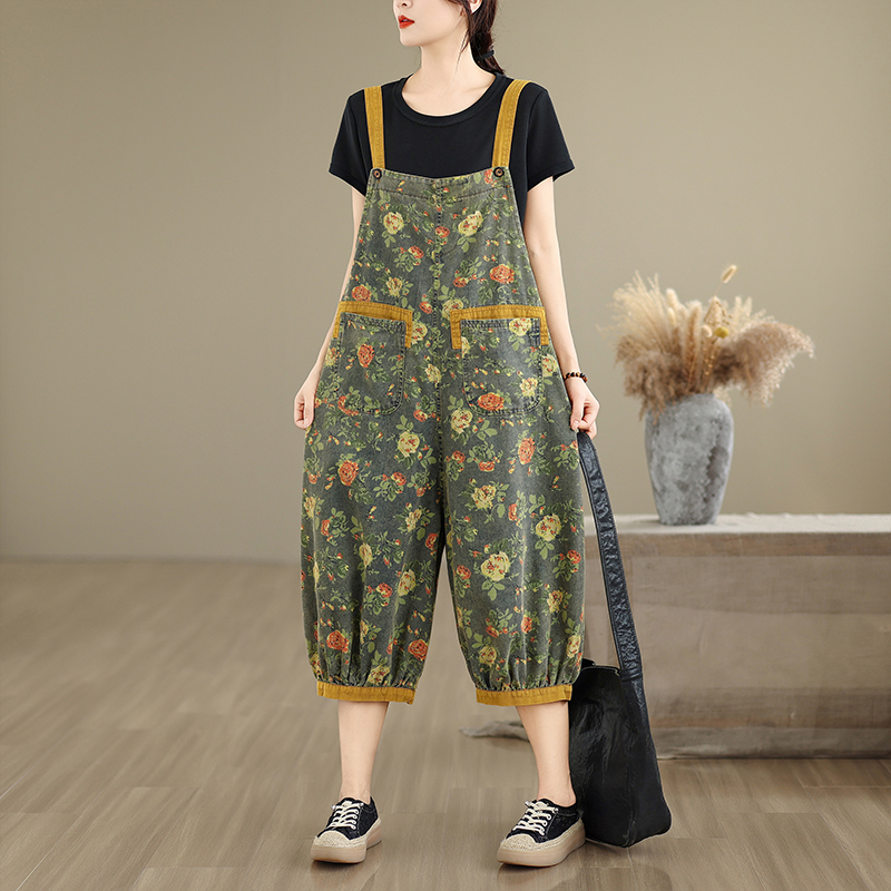 Kombinezony jeansowe damskie w – Romper Floral Print recenzja i cena