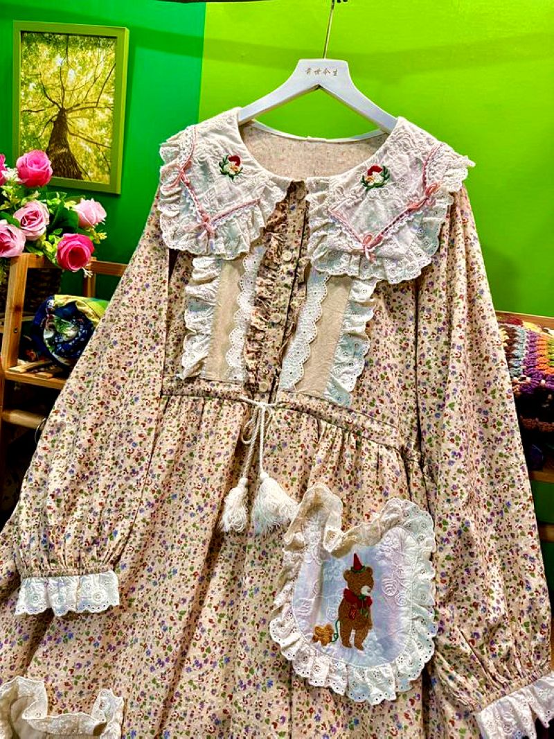 Jesienna bawełniana sukienka m – Midi Skirt Floral recenzja i cena